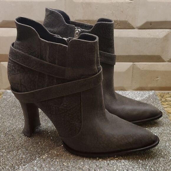 ELIZABETH AND JAMES Grey Booties - Size 10 - Picture 2 of 10